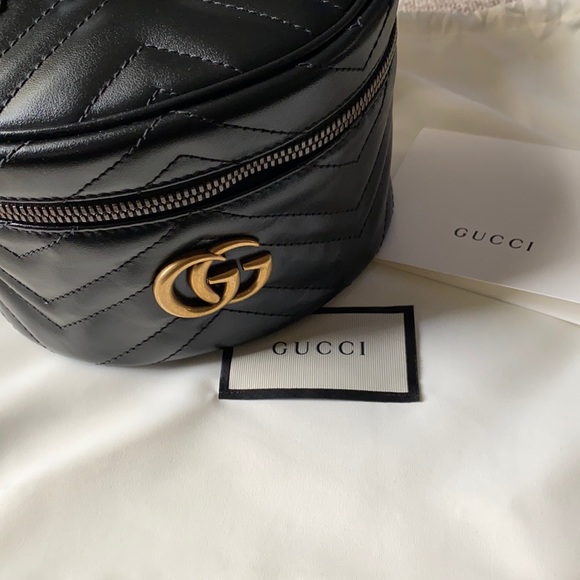 Gucci Handbags - NWT Gucci Black Mini Marmount Backpack
